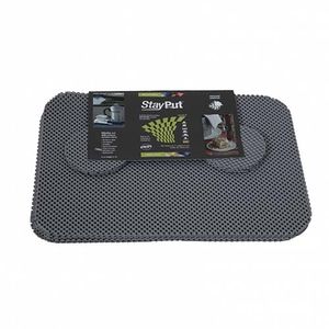 StayPut Antislip placemat en onderzetter set grijs