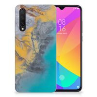 Xiaomi Mi 9 Lite TPU Siliconen Hoesje Marble Blue Gold - thumbnail