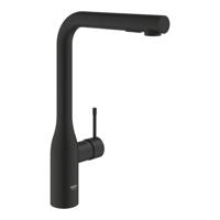 Grohe Essence New keukenkraan 35cm met uittrekbare handdouche phantom black - zwart mat