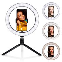 Selfie Ringlamp op Statief 25 cm -> Selfie Ringlamp op Statief 25 cm - thumbnail