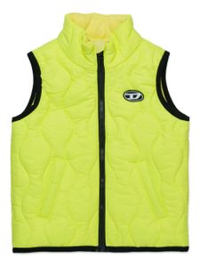 Diesel Kids gilet matelassé à logo appliqué - Vert