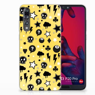 Silicone Back Case Huawei P20 Pro Punk Geel Silicone Back Case Huawei P20 Pro Punk Geel