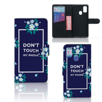 Samsung Galaxy M21 | M30s Portemonnee Hoesje Flowers Blue DTMP