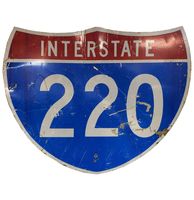 Interstate 220 Metalen Straatbord - Origineel - 76 x 61 cm - thumbnail