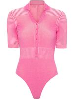 Jacquemus body Le body Yauco à col polo - Rose - thumbnail