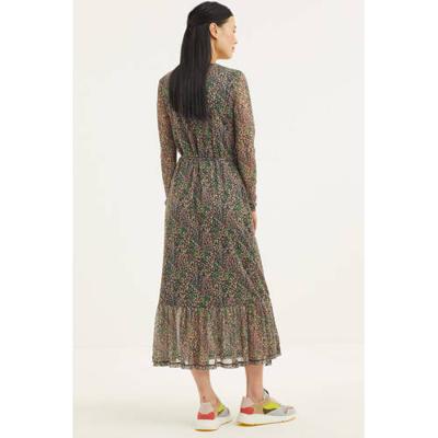 VILA semi-transparante wikkeljurk VIVOLETTE met all over print en volant multicolor VILA semi-transparante wikkeljurk VIVOLETTE met all over print en volant multicolor