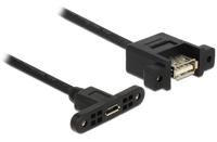 DeLOCK USB 2.0 Micro-B/A, 0.25m USB-kabel 0,25 m Micro-USB B USB A Zwart - thumbnail