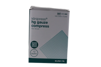 Klinion hg gaaskompres, steriel, 10 x 10cm, 100 stuks