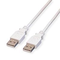 VALUE USB 2.0 kabel, type A-A, wit, 3 m