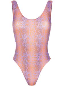 Amir Slama python print swimsuit - Multicolore