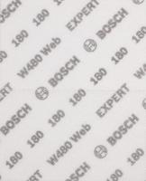 Bosch 2 x EXPERT W480 Web 1/4 handschuurblad (voor hardhout, kleur op hout, Ø 115 x 140 mm, korrel 180, professionele accessoires handschuren)
