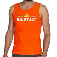 Oranje Biertje met kroon tanktop / mouwloos shirt heren