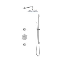 Hotbath Get together IBS1 Regendoucheset inbouw - 35cm wandarm - 25cm ronde hoofddouche - staafhanddouche glijstang - chroom IBS1CR47