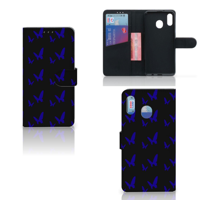 Samsung Galaxy M20 Telefoon Hoesje Vlinder Patroon