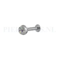 Labret 1.6 mm 8 mm kristal AB - thumbnail