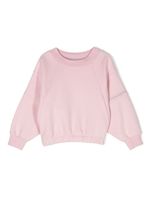 Monnalisa logo-print cotton-blend sweatshirt - Rose