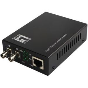 LevelOne GVT-2003 netwerk media converter 1000 Mbit/s 1310 nm Single-mode Zwart