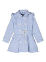 Ralph Lauren Kids trench à taille ceinturée - Bleu