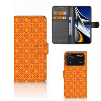 Xiaomi Poco X4 Pro 5G Telefoon Hoesje Batik Oranje - thumbnail