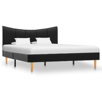 vidaXL Bedframe kunstleer zwart 120x200 cm