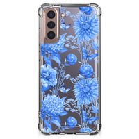 Case voor Samsung Galaxy S21 Plus Flowers Blue