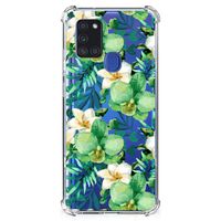 Samsung Galaxy A21s Case Orchidee Groen - thumbnail