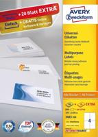 Avery Zweckform 3483-200 etiket Wit Rechthoek Permanent 880 stuk(s)