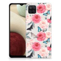 Samsung Galaxy A12 TPU Case Butterfly Roses - thumbnail