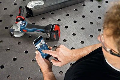 Bosch Professional GWS 18V-10 SC (125mm), Click&Go Plus 06019G340B Haakse accuslijper 125 mm Zonder accu, Zonder lader, Incl. koffer 18 V