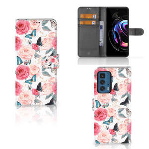 Motorola Edge 20 Pro Hoesje Butterfly Roses