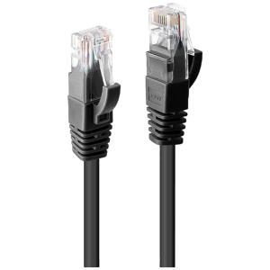 LINDY 48075 RJ45 Netwerkkabel, patchkabel CAT 6 U/UTP 0.30 m Zwart 1 stuk(s)