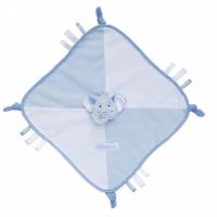 Saro Knuffeldoekje Met Lusjes En Knoopjes Olifant 30 X 30 Cm