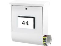 Burg Wächter 4400W Malaga 4400 W Brievenbus Plaatstaal Wit Sleutelslot