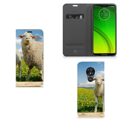 Motorola Moto G7 Power Hoesje maken Schaap en Lammetje Motorola Moto G7 Power Hoesje maken Schaap en Lammetje