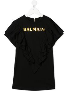 Balmain Kids t-shirt à logo imprimé - Noir