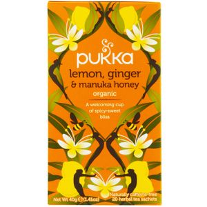 Thee Pukka Lemon Ginger & Manuka Honey 20 zakjes