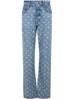 AMIRI jean droit à motif cachemire - Bleu