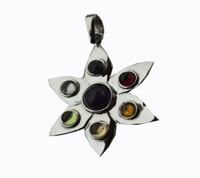 Chakra lotus hanger zilver - 3.5 cm - 5 g - L