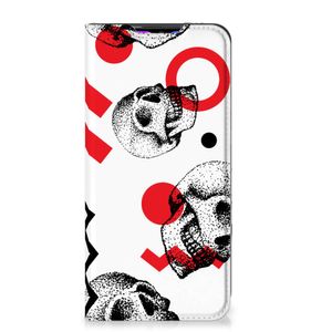 Mobiel BookCase Xiaomi Redmi 9 Skull Red