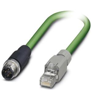 Phoenix Contact 1403496 M12 / RJ45 Netwerkkabel, patchkabel CAT 5, CAT 5e SF/UTP 3.00 m Groen Vlambestendig 1 stuk(s)