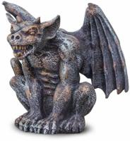 Safari speelfiguur Gargoyle jongens 9 cm zilver/brons