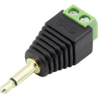 TRU COMPONENTS 1386611 Jackplug 3.5 mm Stekker, recht Aantal polen: 2 Mono Zwart 1 stuk(s)