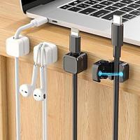 6-pack magnetische kabelclips - zelfklevende draadhouders en snoerorganisatoren voor USB-oplaadkabels, bureaus en thuisgebruik Lightinthebox