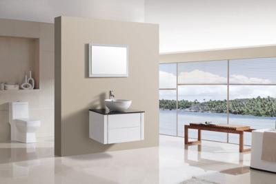 SaniGoods Giant badmeubel 75cm 1 kraangat hoog glans wit