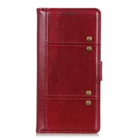 iPhone SE 2020 hoesje - Bookcase - Pasjeshouder - Portemonnee - Kunstleer - Rood - thumbnail