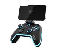 DragonShock - AURORA PLUS Zwart Draadloze RGB Controller met telefoonondersteuning voor Android, IOS, PS3 en PC | Turbomodus, 800mAh