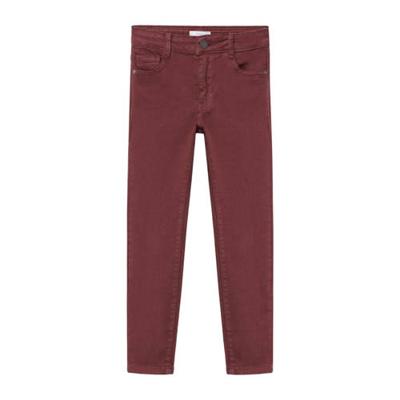 Mango Kids slim fit broek donkerrood Mango Kids slim fit broek donkerrood