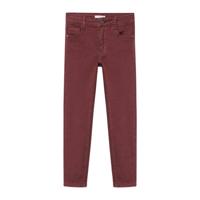Mango Kids slim fit broek donkerrood