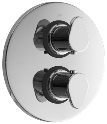 Pure Design Inbouwthermostaat met 2 uitgangen Pure Design Inbouwthermostaat met 2 uitgangen