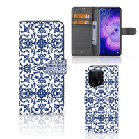 OPPO Find X5 Hoesje Flower Blue - thumbnail